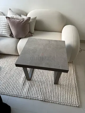 Cream textured wool rug - modern chunky weave, excellent condition