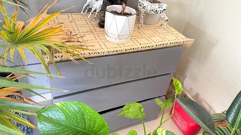 Grey 3-drawer chest / dresser in good condition