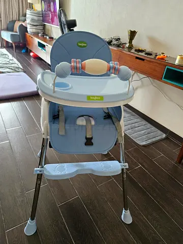 Baybee 3 in 1 Light blue Baby High Chair with Toy Bar - Good Condition