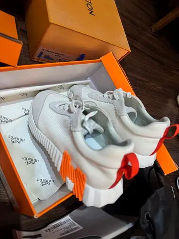 White HermesCasual Sneakers (Like-New) - Size Available42