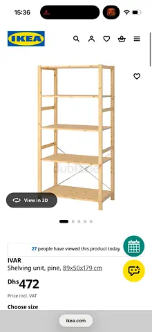 IKEA standing shelf