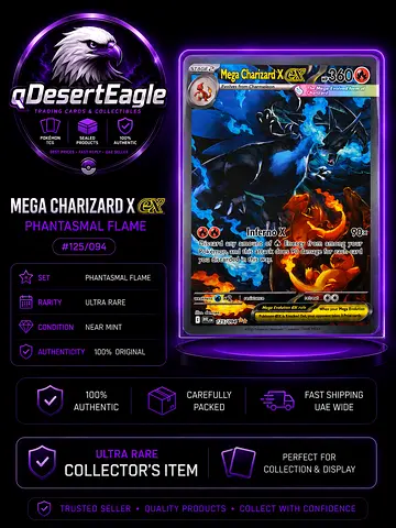 Pokémon Mega Charizard X EX - Phantasmal Flame Ultra Rare Card (Near Mint)