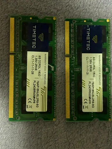 8g x2 DDR3l 1600 laptope ram