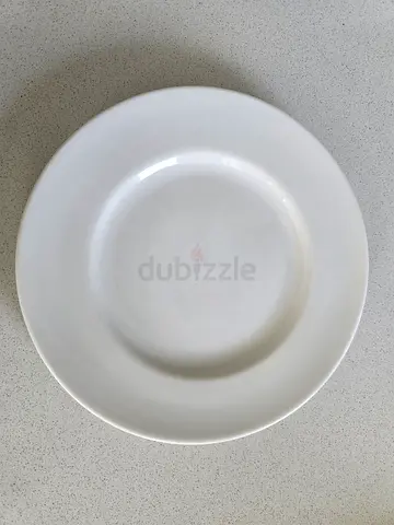 3 White Ceramic small Plates
