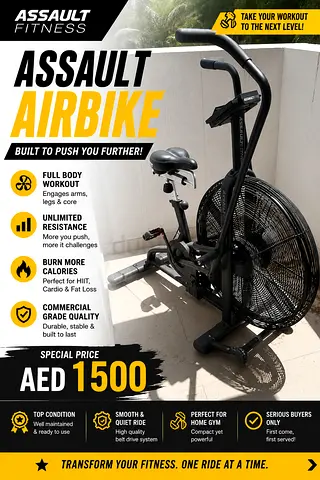 Assault Fitness AirBike - Commercial Air Bike in Good Condition