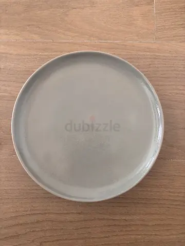Simple Ceramic small Plates- Light Grey set of 4
