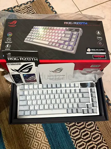 ASUS ROG Azoth 75 Wireless DIY Custom Gaming Keyboard, Gasket-Mount, Three-Layer Dampening, Hot-Swap