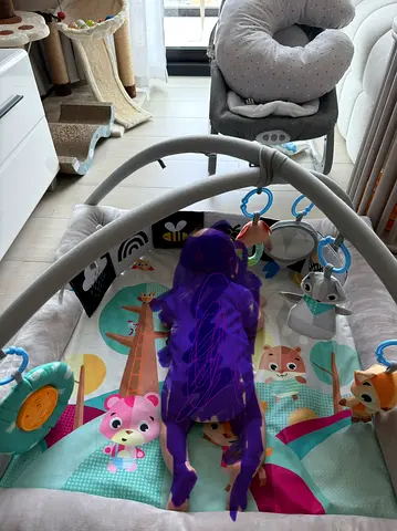 Used Baby Play Gym / Activity Mat with Hanging Toys