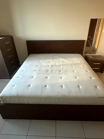 Bed with mattress