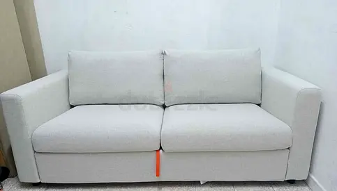 sofa bed light gray2-seater fabric sofa - Good condition