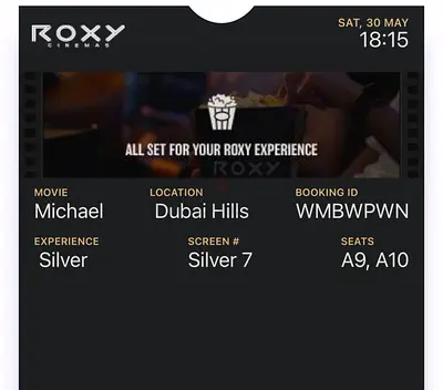 Discounted Michael Jackson movie 2x tickets Saturday May 30