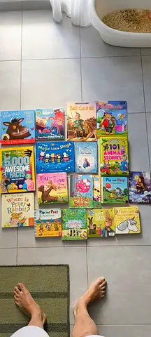 Collection of assorted childrens picture and activity books - gently used