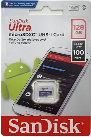 SanDisk Ultra 128GB microSDXC UHS-I Card (New, Sealed)