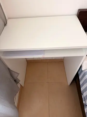 Simple white bedside table / nightstand in good condition