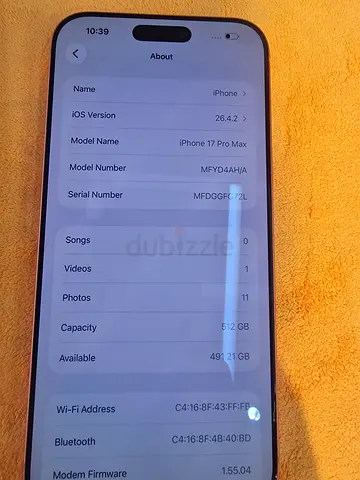 i phon 17 pro max 512gb