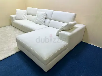 Perfect condition marina home white color lshape sofa