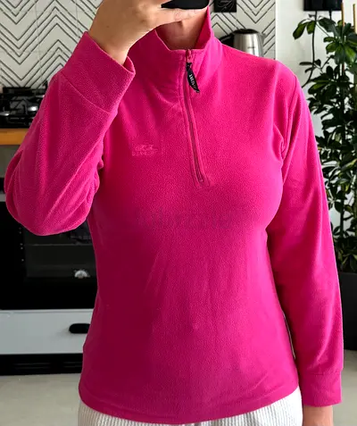 Trespass Pink Half-Zip Fleece Pullover - Womens Size Small
