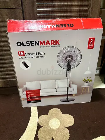 Fan with stand and remote control
