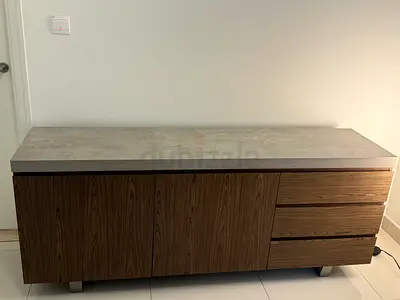 Wooden TV Console / Sideboard with Drawers - Good Condition (W180 x D45 x H75)