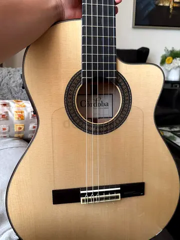Cardoba 55FCE Thinbody Flamenco Nylon Spanish Guitar with pickup and HumiCase