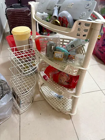 4 Tier Plastic Shelf / Kitchen Storage Rack