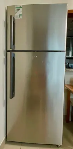 Silver Top-Freezer Refrigerator — Good Working Condition