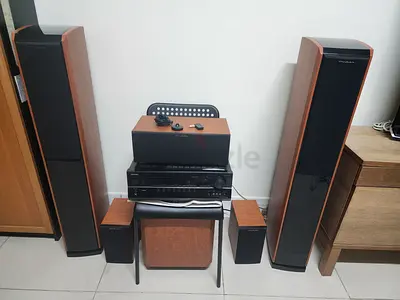 Onkyo amplifier  Wharfedale home Theater System with Receiver and Subwoofer