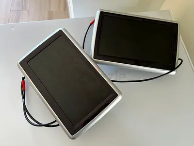 Dual-Screen Car Headrest DVD Player System - Untested, Looks Unused
