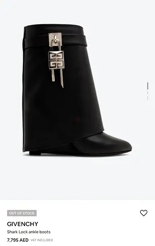 Givenchy Shark Lock black ankle boots