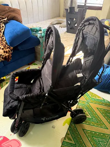 Double stroller for two children - lightweight tandem buggy teknum stroller