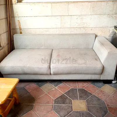 Light grey 2-seater sofa (used) - good frame, needs cleaning