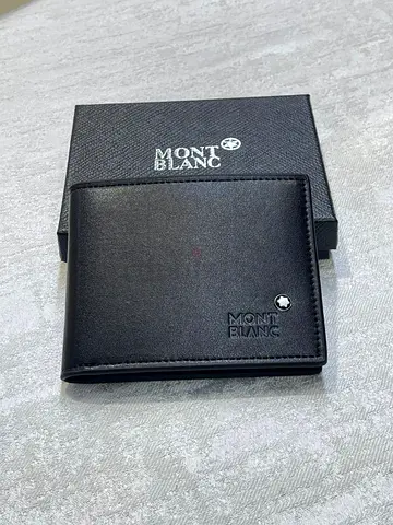 Montblanc mens black leather bifold wallet