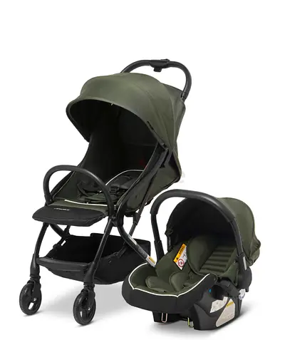 Complete travel set: stroller with infant car seat (sage green)