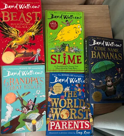 David Walliams Book Bundle – The Beast of Buckingham Palace, Slime, Code Name Bananas, Grandpa’s Gre