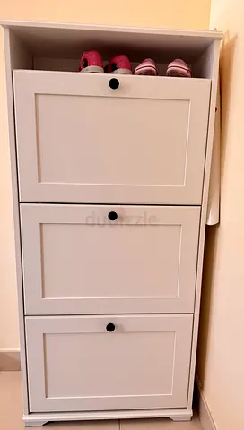 IKEA White 3-Tier Shoe Cabinet / Storage Unit - Excellent Condition