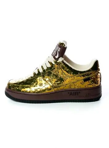 Nike lv gold shoes master copy