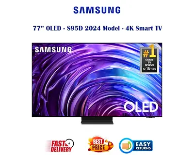 Samsung 77 Inch Smart TV UAE - OLED S95D 2025 Model - 144Hz Gaming Beast -FREE DELIVERY INSTALLATION