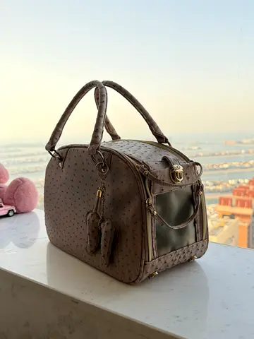 Luxury designer dog carrier bag in excellent condition. Suitable for very small dogs