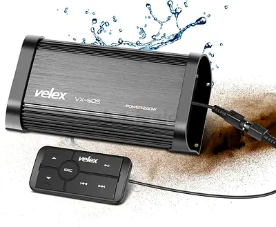 velex Marine Bluetooth Amplifier Waterproof Class D Amp UTV Amp 4 Channel