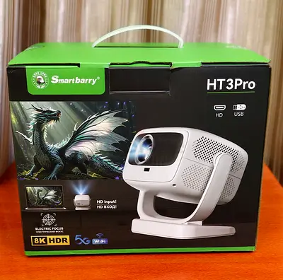 Smartbarry HT3 Pro Portable 8K HDR Mini Projector - New in Box