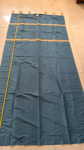 Curtains Blue  Gold x 4