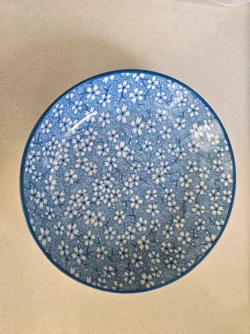 Blue Floral Decorative Ceramic Bowl