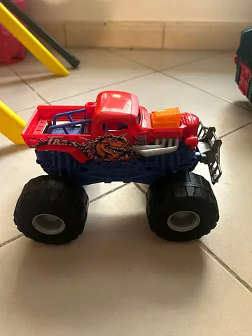 Red Monster Truck Toy - Large Wheels, Used