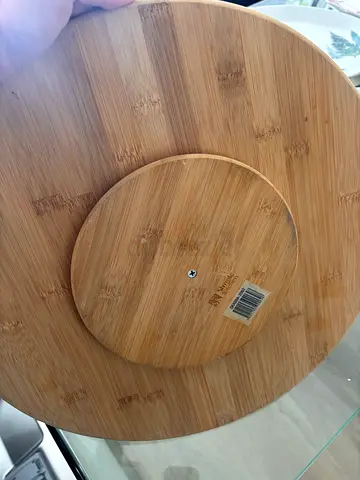 Bamboo rotating lazy susan / serving tray - 30cm