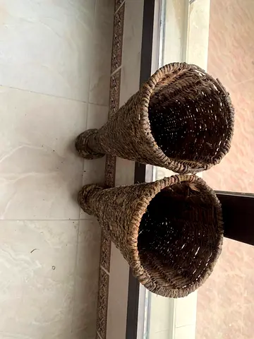 Rattan basket x2