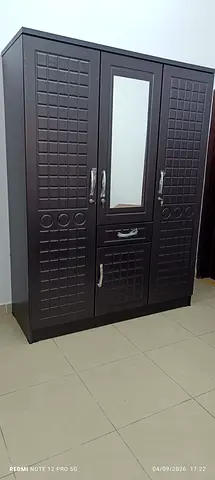 3 door wood wardrobe brand new sale