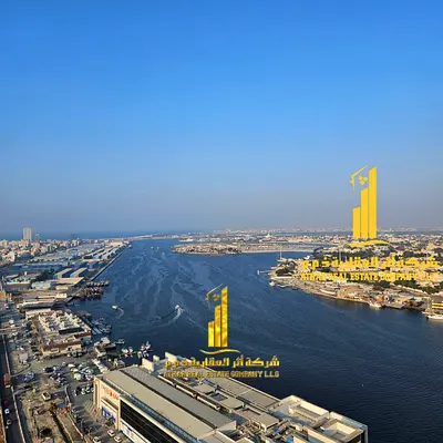 Sea view. Luxurious apartment, second tenant, two bedrooms, living room with balcony. Ajman, Oasis Tower. For monthly rent.