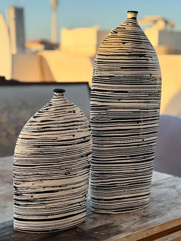 Modern Square Base Ceramic Decorative Vase