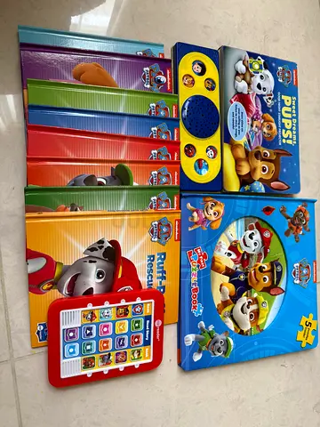 Paw Patrol Sound  Story Book Set — 10+ Interactive Books with Sound Module