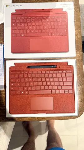 Microsoft Surface Pro Signature Type Cover (Red) - like new with Pen